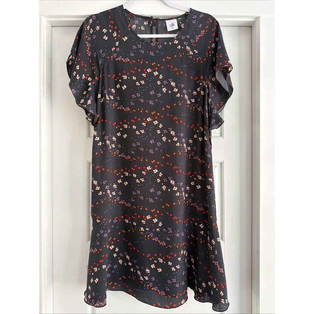 Cabi Muse Dress Gray Pattern Mini Dress Size XS #3828 Cute Flirty Lightweight